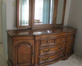 Early 80's Large Dresser with Mirror
