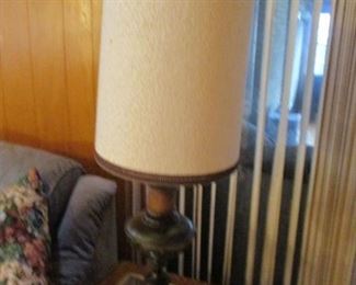 Tall Vintage Table Lamp with Shade