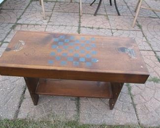 Vintage "Welcome Friend" Bench / Games Table