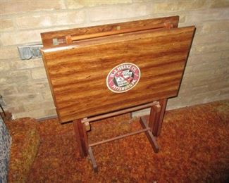 Vintage Heinz/ Pittsburg Wooden TV Tray Tables
