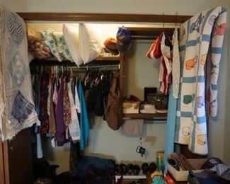 clothing, purses, quilts