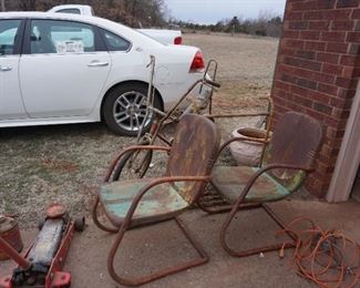 Vintage metal lawn chairs