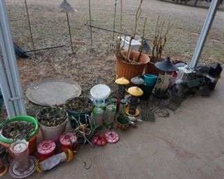 flower pots, bird houses