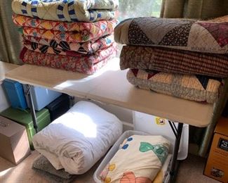 Finished and unfinished quilts