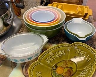 Pyrex and other serving dishes
