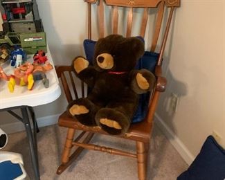 wooden rocking chair 