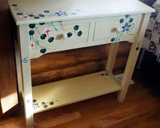 Painted Wood 2 Drawer Sofa Table, 29" x 30" x 11"