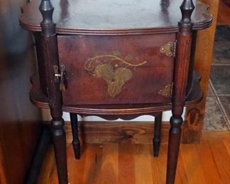 Vintage Wood Humidor Cabinet, 26.5" x 17.5" x 13"