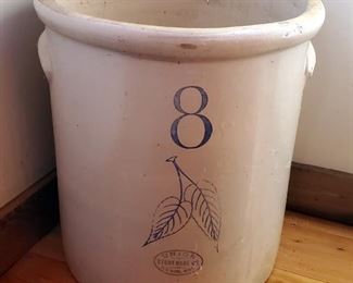 Union Stoneware Company 8 Gallon Crock, Minor Crack From Rim Down