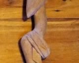 Hand Carved Figural Cane And Hand Crafted Walking Sticks, Qty 3