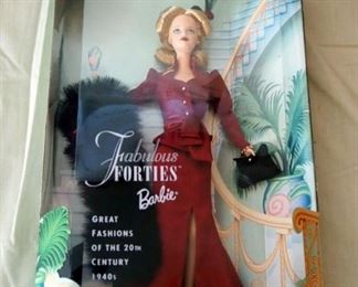 Disney Princess Table Lamp And Collectible Barbie Dolls Including Fabulous Forties, Rapunzel And Winter Ride Barbie