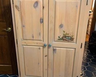 Hand painted cabinet, with drawer.  Painted by JoAnn Bock