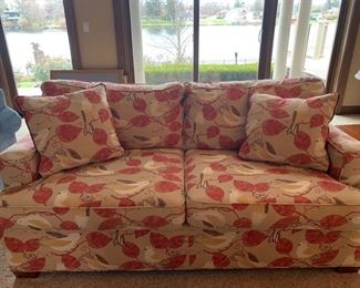 Sofa with Red Birds