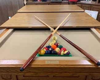 Olhausen Pool Table with Oak Hard Top