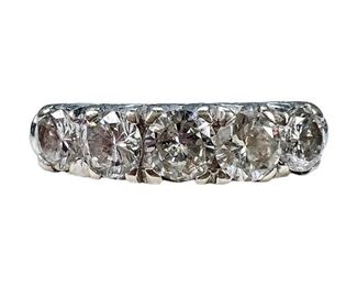 14kt White Gold Vintage Diamond Band