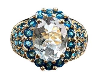 14kt Yellow Gold Aquamarine Ring