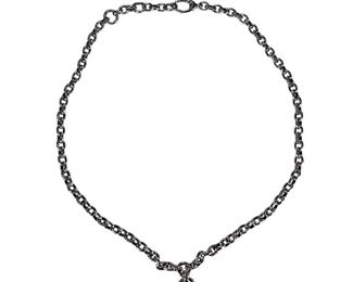 David Yurman Sterling Silver Link Chain Necklace Bracelet
