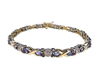Levian Tanzanite and Diamond Bracelet