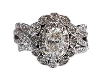 Neil Lane 14kt White Gold Diamond Wedding Set with 3 Rings