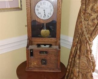 Oak Cincinnati recorder time punch clock