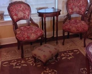 Pair of Victorian style side chairs