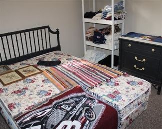 faux bamboo design, full-size bed, chest and dresser