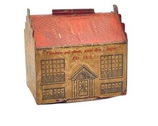 Lot 090
1913 Bethphage Mission Tin "Poor House Prison" Donation Coin Bank Lot 090
1913 Bethphage Mission Tin "Poor House Prison" Donation Coin Bank