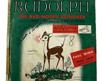 Lot 097
1947 Rudolph The Red Nose Reindeer Read Along book and Record Set