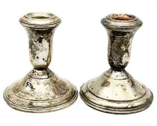 Lot 121
Vintage Pair Lord Silver Sterling Silver Weighted Candlesticks