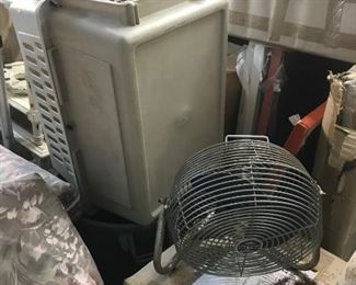 Dog Crate and Fan