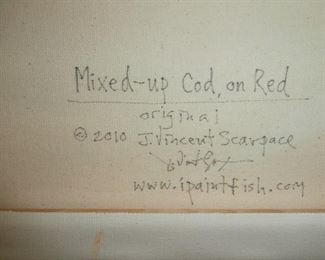 Signature on Back of Fish Painting