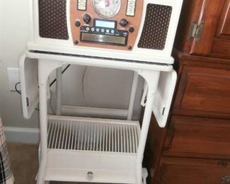 Vintage Style Music Center with Custom Stand