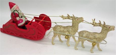 Lot 002
VTG Celluloid Santa Reindeer Bells