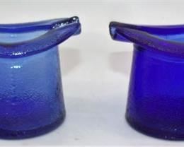 Lot 066
Cobalt glass top hats