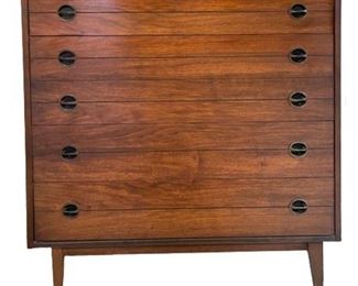 Lot 270
Mid Century Walnut Chest Of Drawers