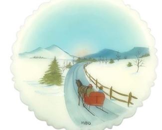 Lot 309
Fenton Art Glass 1980 Signed Jim Andrick, Christmas Classics