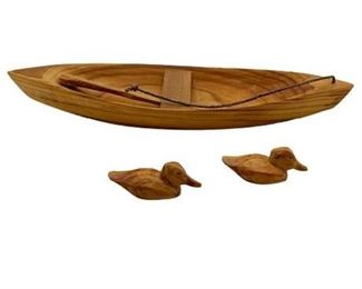 Lot 311
John Eliser Signed Canoe and Duck Cypress Carved Figurines