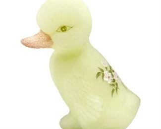 Lot 330
Fenton Art Glass Signed Glitter Beak Duck