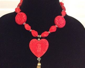 MMT049 Red Cinnabar Necklace