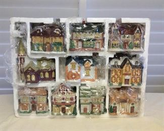 MMT113 Bisque Porcelain Christmas Village 