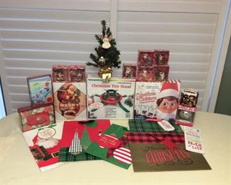 MMT124 Christmas Ornaments, Gift Bags, Greeting Cards, Tree Stand & More!