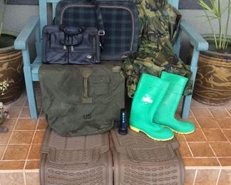 MMT146 Steel Toed Rubber Boots, Car Mats, Army Duffel Bag & Parkas & More!