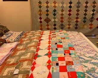 a variety of quilts