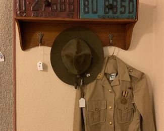 vintage boy scout and country style shelf