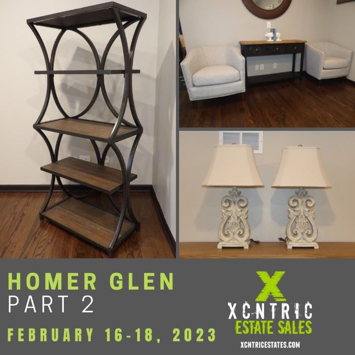 Xcntric Estate Sales Homer Glen Estate Sale February 16-18, 2023.