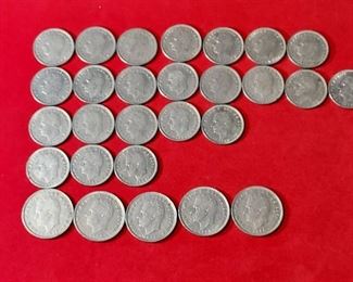 28 Spain Pesetas Coins 23 5 Pesetas Coins 5 25 Pesetas Coins