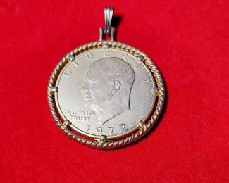 1972 US Eisenhower USD1 Coin Pendant
