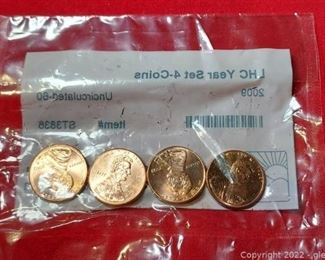 Unopened Package 2009 LHC Year Set 4 Uncirculated Pennies