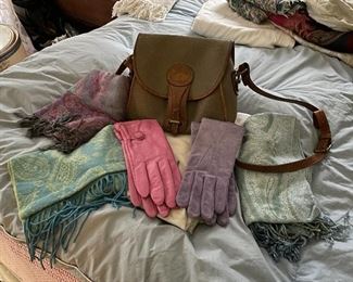Dooney & Bourke, leather gloves, wool scarves 
