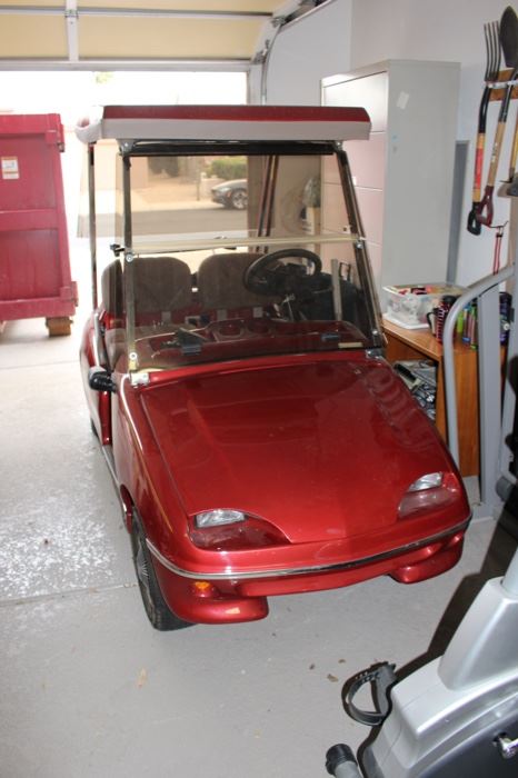 Custom golf cart - needs new battteries (7 of them at Costco are right now $99 each). Otherwise excellent condition